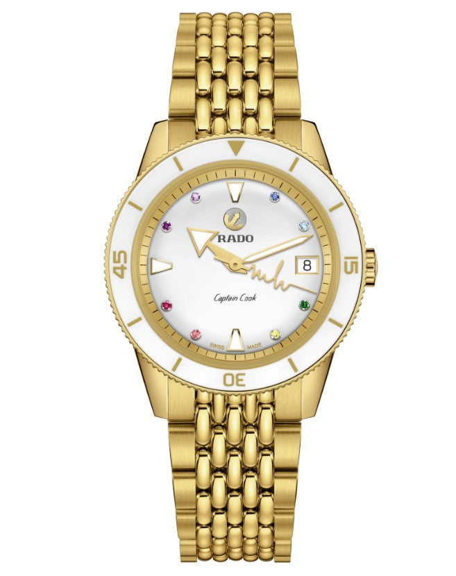 Rado Captain Cook x Marina Hoermanseder Heartbeat Automatic White Dial Two-Strap Stainless Steel Case 37mm Women's Watch R32117708