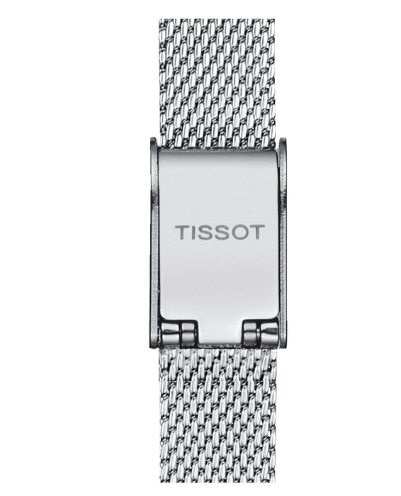 Tissot Lovely Square Quartz Stainless Steel Case Blue Dial Grey Strap Women's Watch T0581091104100