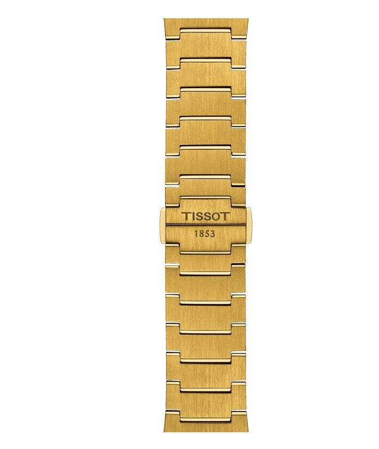 Tissot PRX Quartz Stainless Steel Case with yellow gold PVD coating Champagne Dial Yellow Gold 1N14 Strap Gent Watch T1374103302100
