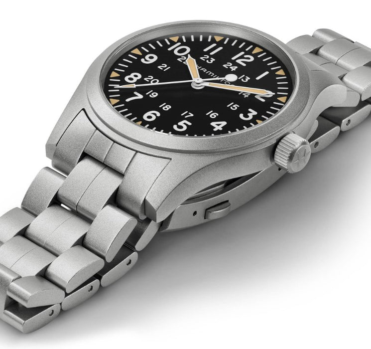 Hamilton Khaki Field Mechanical Black dial Stainless steel Case 42mm Unisex Watch H69529133