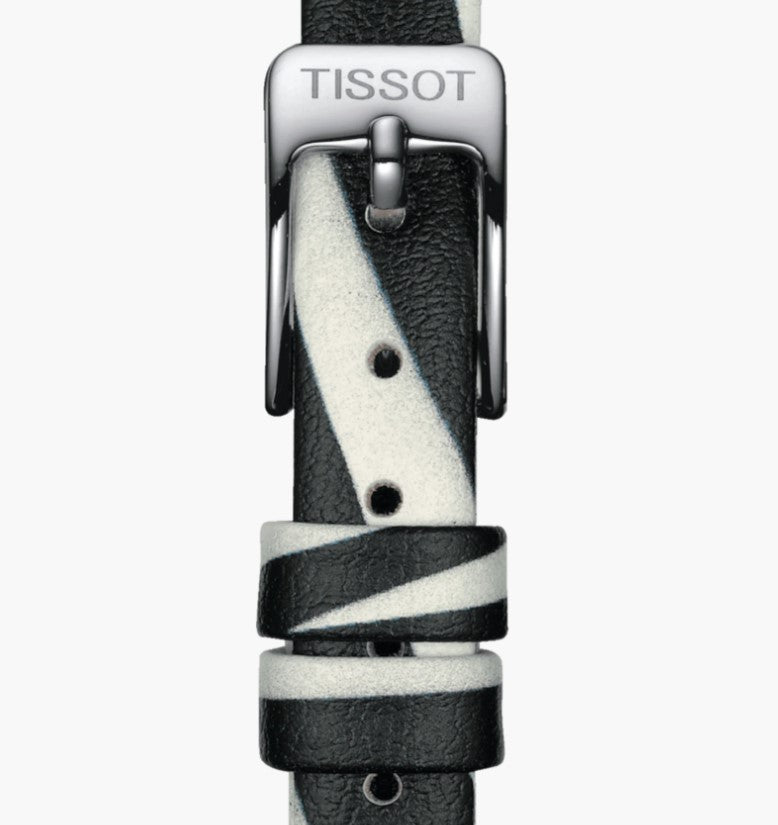 Tissot Lovely Quartz Stainless Steel Case Black Dial White, Black Strap Women's Watch T0581091705600