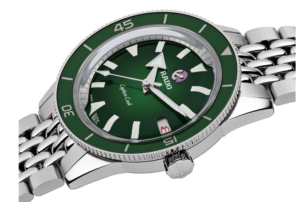 Rado Captain Cook Automatic Green Dial Stainless Steel 37mm Unisex Watch R32500323