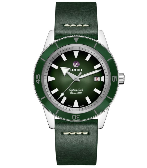 Rado Captain Cook Automatic-Hrithik Roshan Special Edition Green Dial Stainless Steel Case 42mm Men's Watch R32105319