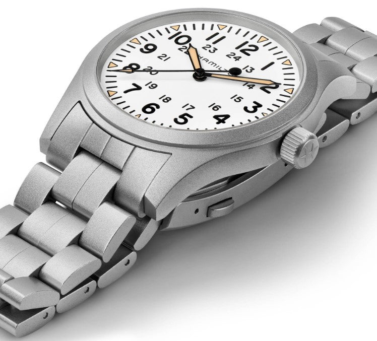 Hamilton Khaki Field Mechanical White dial Stainless steel Strap 42mm Unisex Watch H69529113
