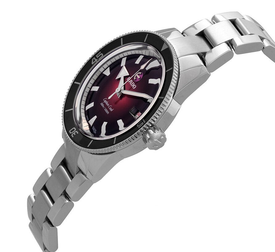 Rado Captain Cook Automatic Dark Red Dial Stainless Steel 42mm Men's Watch R32105353