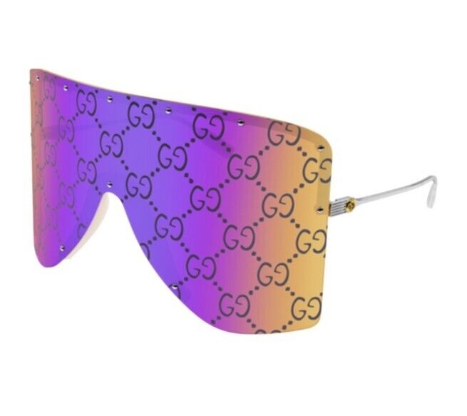 Gucci GG1244S 002 Gold Silver/Pink Mirrored Unisex Sunglasses