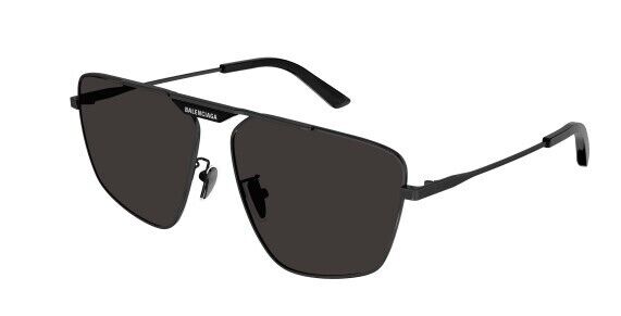 Balenciaga BB0246SA 001 Grey Square Men's Sunglasses