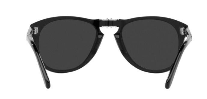 Persol 0PO0714SM 95/48 Black/ Silver & Grey Polarized Pilot Men's Sunglasses