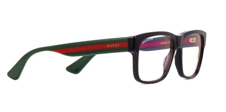 Gucci GG0340S 011 Black-Green/Blue Light-Yellow Eyeglasses/Sunglasses