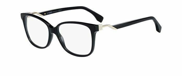 New Fendi CUBE FF 0232 807 Black Eyeglasses