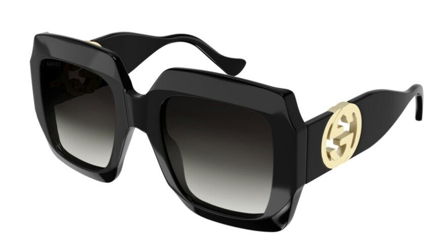 Gucci GG 1022S-006 Gradient Black/Gray Oversized Square Women Sunglasses