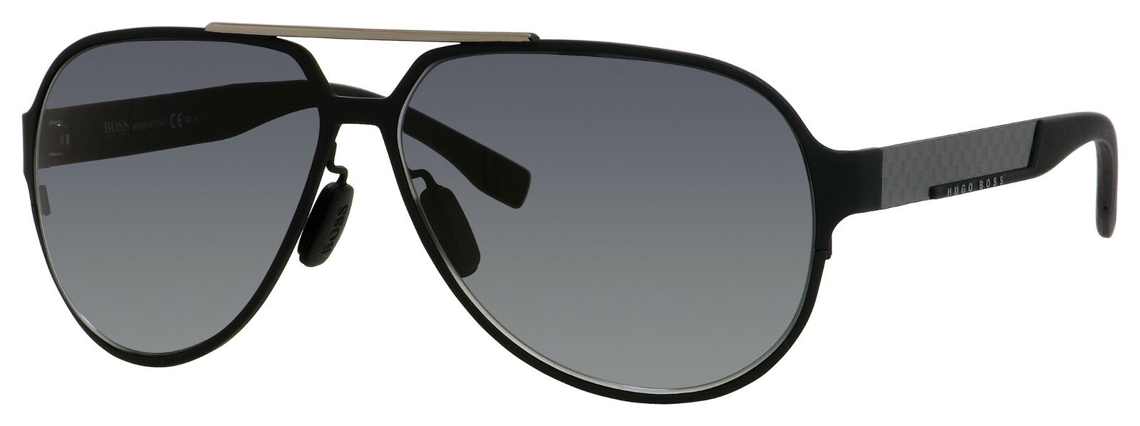 Boss 0669/S 0HXJ/HD Matte Black Carbon/Gray Gradient Sunglasses.