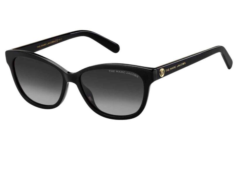 Marc Jacobs MARC-529/S 02M2/WJ Black-Gold/Gray Polarized Women's Sunglasses