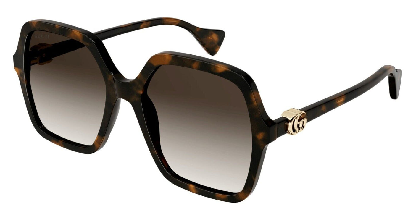 Gucci GG1072SA 002 Havana/Brown Gradient Square Women's Sunglasses