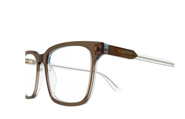 Gucci GG1120O 003 Brown Square Rectangular Men's Eyeglasses