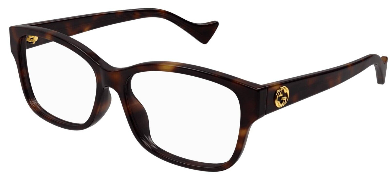 Gucci GG1259O 005 Havana Rectangular Women's Eyeglasses