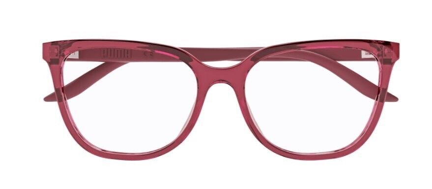 Puma PU0349O 003 Fuchsia-Burgundy Square Full-Rim Women's Eyeglasses