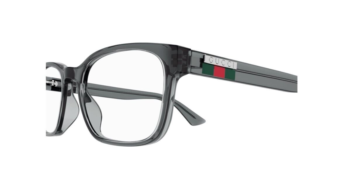 Gucci GG0749OA 004 Grey Rectangular Men's Eyeglasses