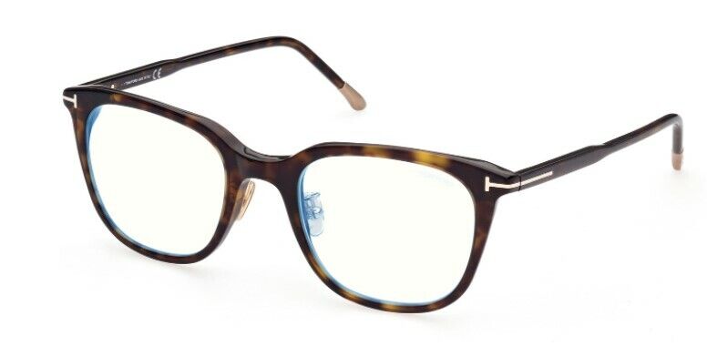 Tom Ford FT5776 DB 052 Dark Havana Square Full-Rim Men's Eyeglasses