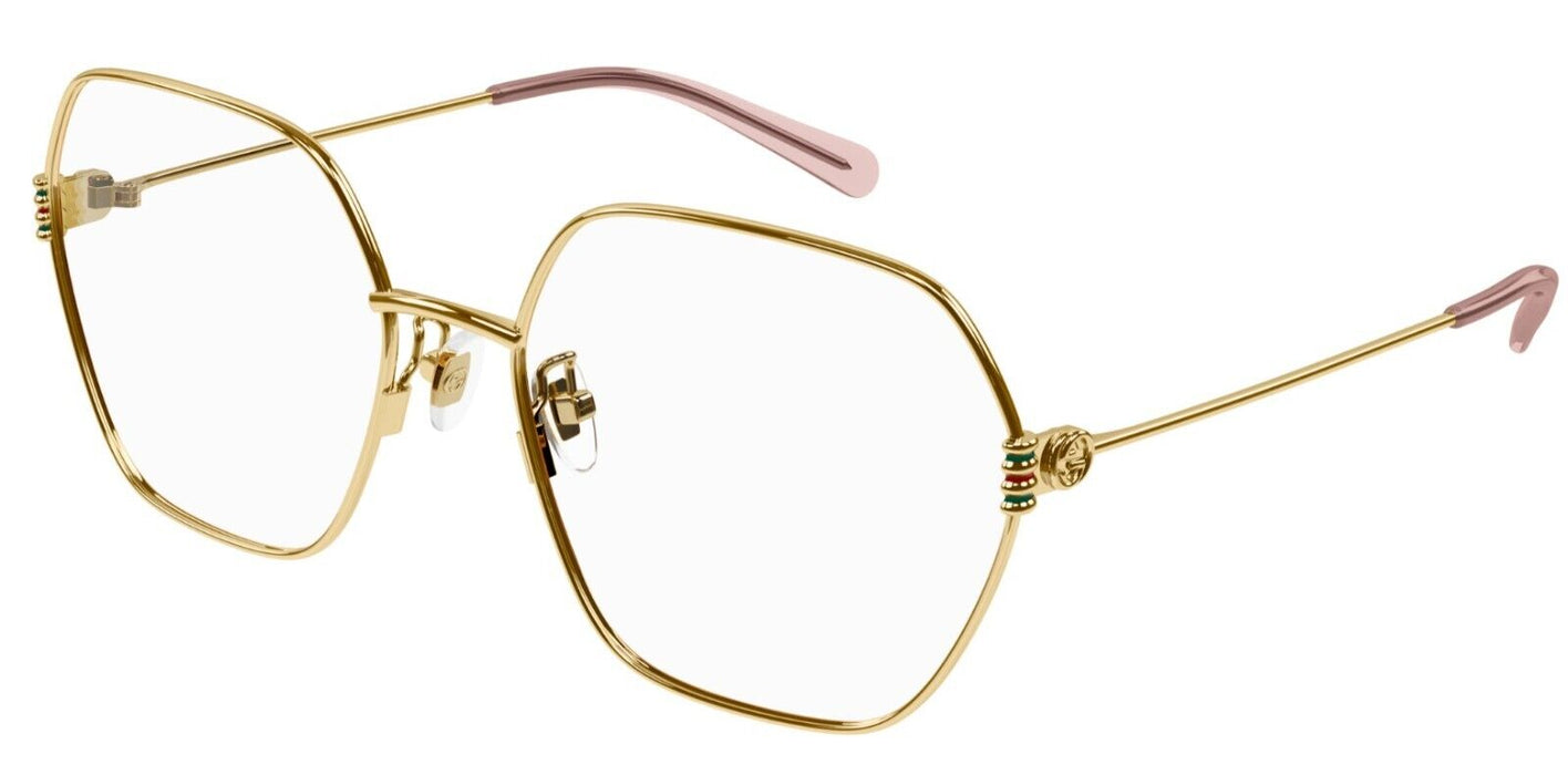 Gucci GG1285O 001 Gold Oversize Square Women's Eyeglasses