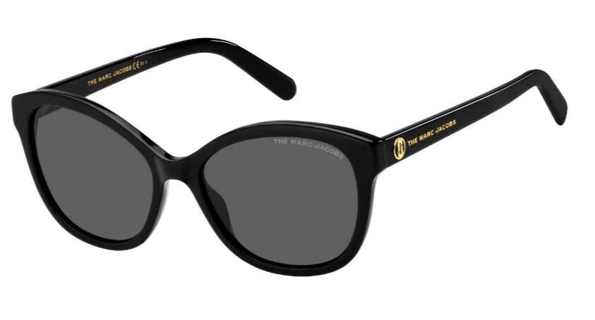 Marc Jacobs MARC-554/S 0807/IR Black/Grey Oval Women's Sunglasses
