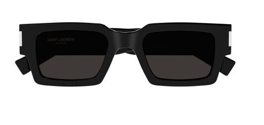 Saint Laurent SL 572 001 Black-Crystal/Grey Square Unisex Sunglasses