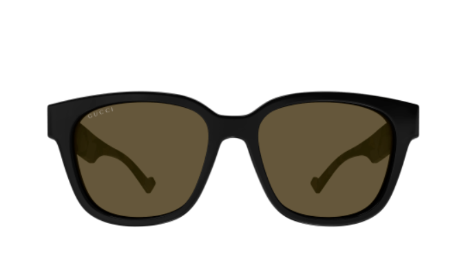 Gucci GG1430SK 004 Black-Havana/Brown Square Men's Sunglasses