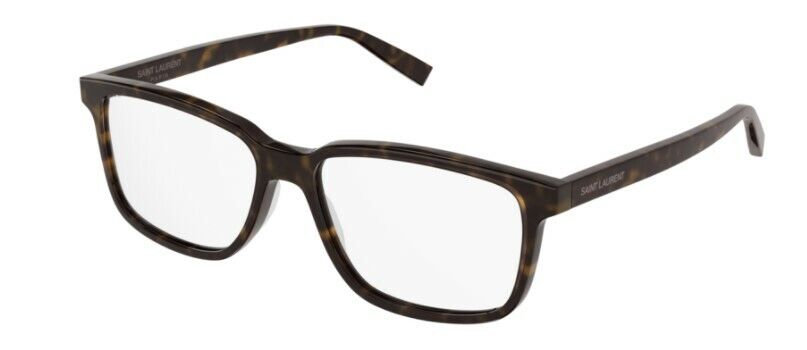 Saint Laurent SL 458 002 Havana Full-Rim Rectangle Unisex Eyeglasses