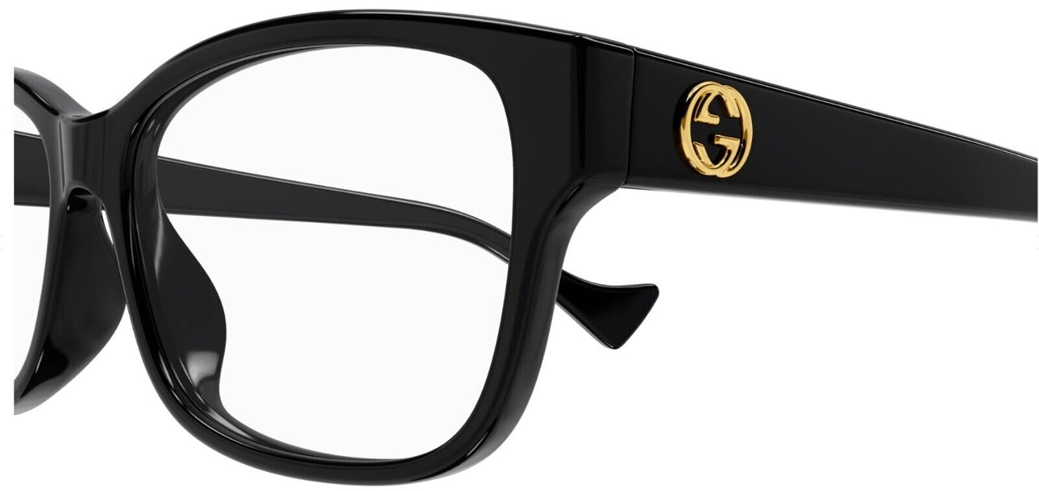 Gucci GG1259O 001 Black Rectangular Women's Eyeglasses