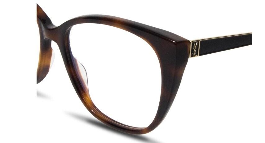 Saint Laurent SL M 72 004 Havana-Gold Cat-Eye Women's Eyeglasses
