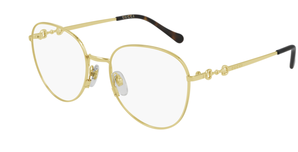Gucci GG 0880O 006 Gold Oval Women's Eyeglasses