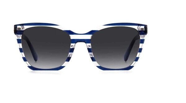Kate Spade Desi/S 0GF5/9O Blue Pattern/Grey Shaded Cat-Eye Women's Sunglasses