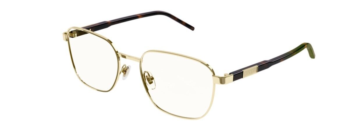 Gucci GG1161O 002 Gold Rectangle Men's Eyeglasses