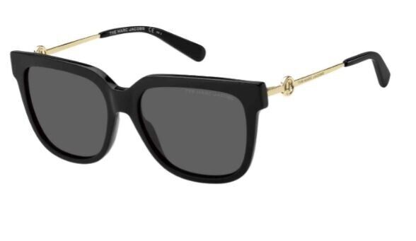 Marc Jacobs MARC-580/S 0807/IR Black/Grey Square Women's Sunglasses