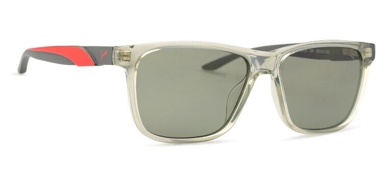 Puma PJ0051S 004 Crystal-Grey/Grey Rectangle Junior Full-Rim Sunglasses