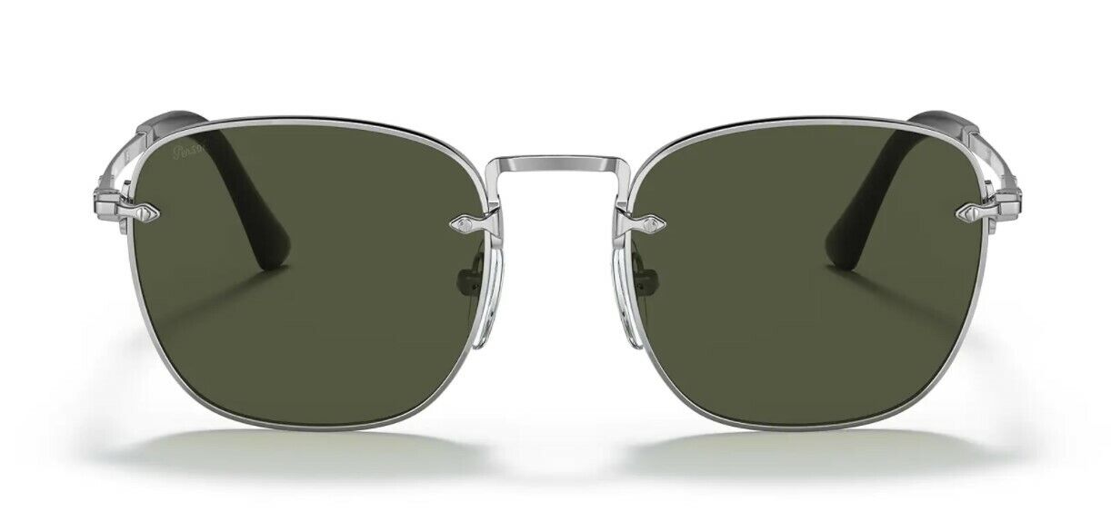 Persol 0PO 2490S 518/31 Silver/Green Men's Sunglasses