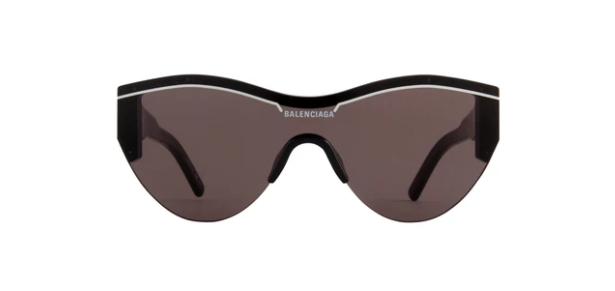 Balenciaga BB 0004S 001 Black/Gray Cat Eye Unisex Sunglasses