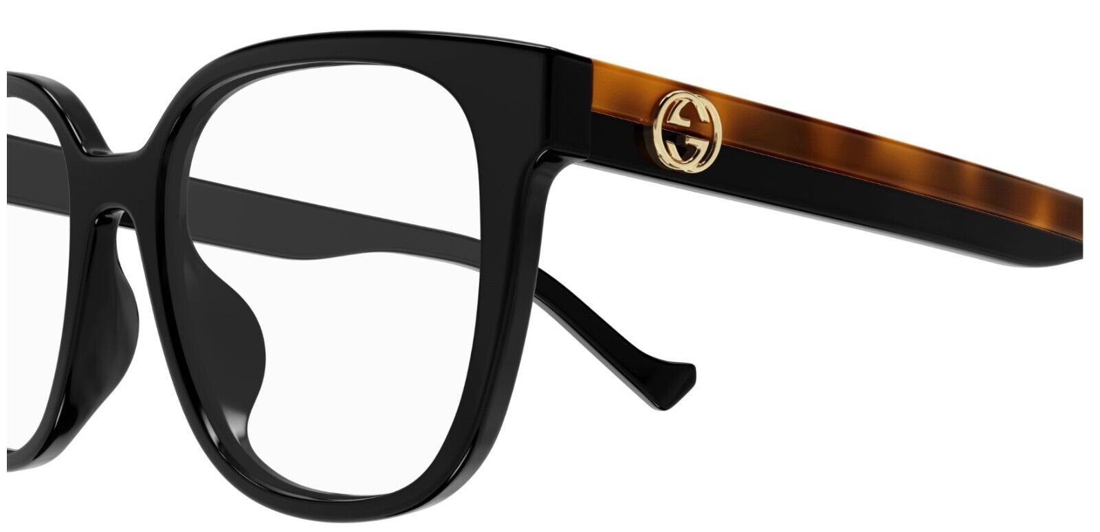 Gucci GG1305OA 001 Black Rectangular Women's Eyeglasses