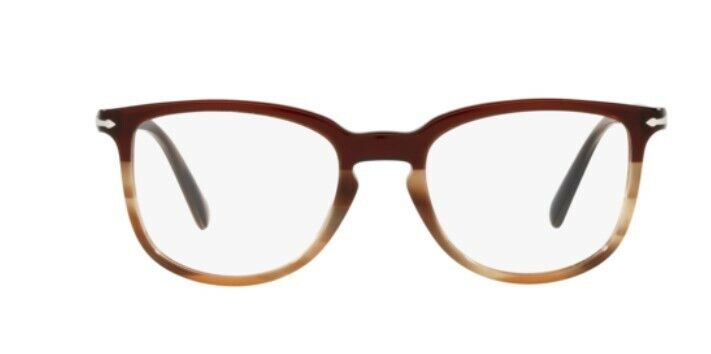 Persol 0PO3240V 1136 Striped Brown/Grey/Beige/ Havana Square Unisex Eyeglasses