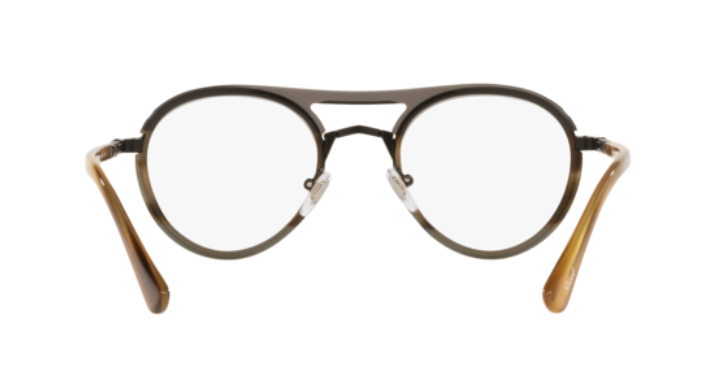 Persol 0PO2485V 1146 Blackstriped Brown/Grey Unisex Eyeglasses