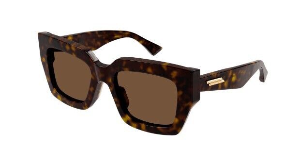 Bottega Veneta BV1212S 002 Havana/Brown Square Women's Sunglasses