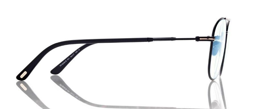 Tom Ford FT5830-B 001 Shiny Black/Blue Block Men's Eyeglasses