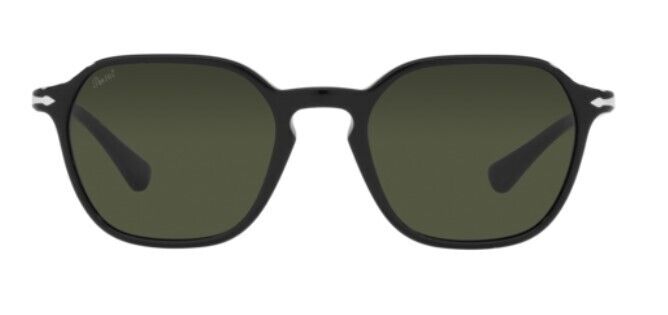 Persol 0PO3256S 95/31 Black/Green Square Unisex Sunglasses