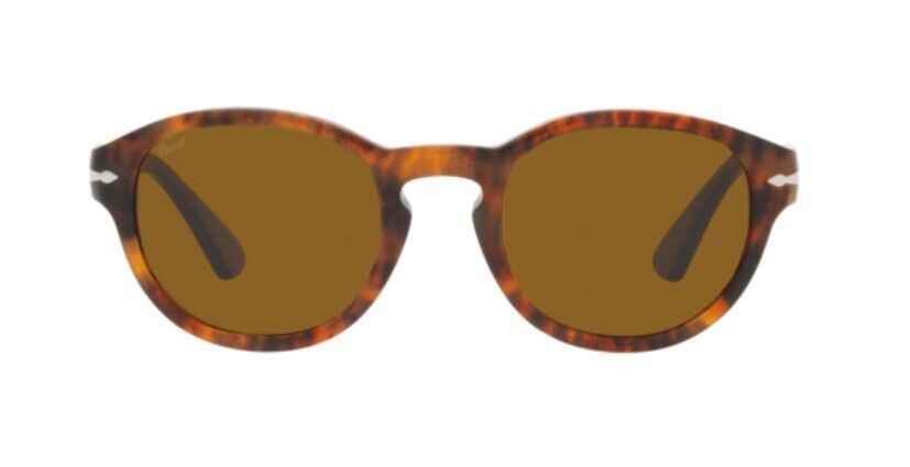 Persol 0PO3304S 118433 Brown-Tortoise Beige/Brown Oval Unisex Sunglasses