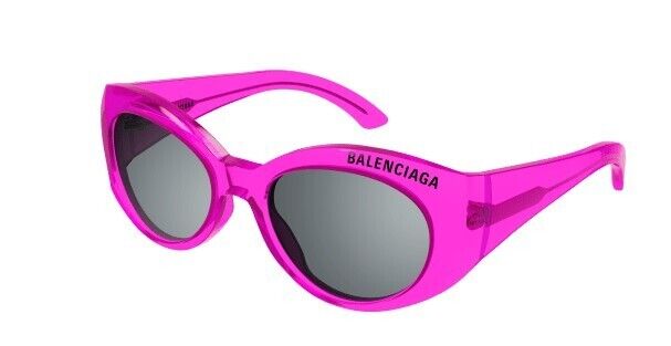 Balenciaga BB0267S 004 Fuchsia/Silver Cat-Eye Women's Sunglasses