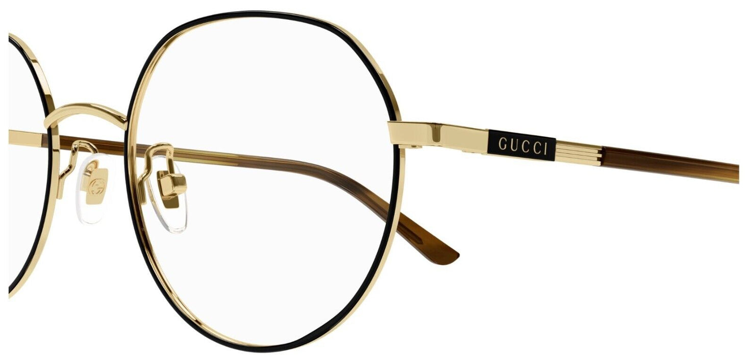 Gucci GG1349O 003 Gold Round Men's Eyeglasses