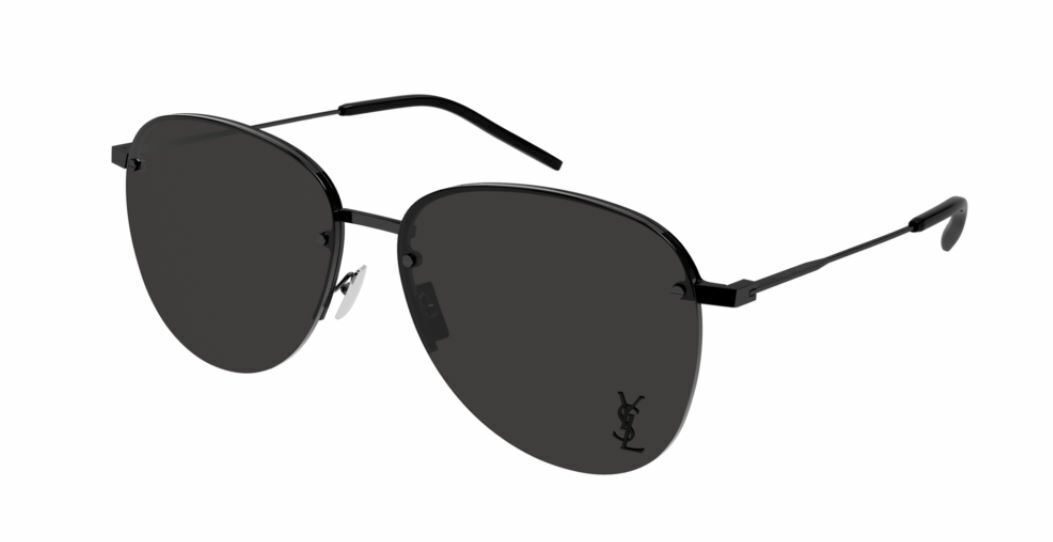 Saint Laurent SL 328/K M 001 Black Semi-Rimless Unisex Sunglasses