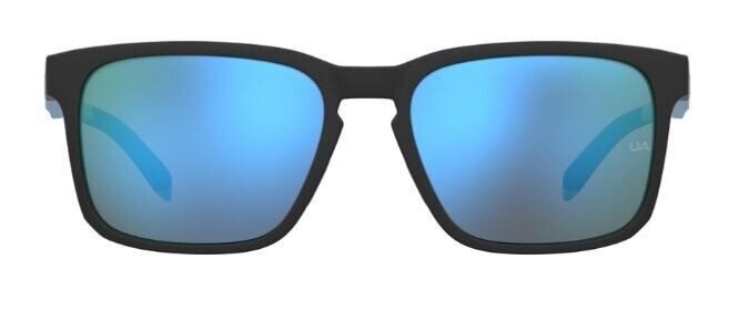 Under Armour UA Assist 2 00VK/ZO Black-Blue/Blue Mirrored Rectangle Sunglasses