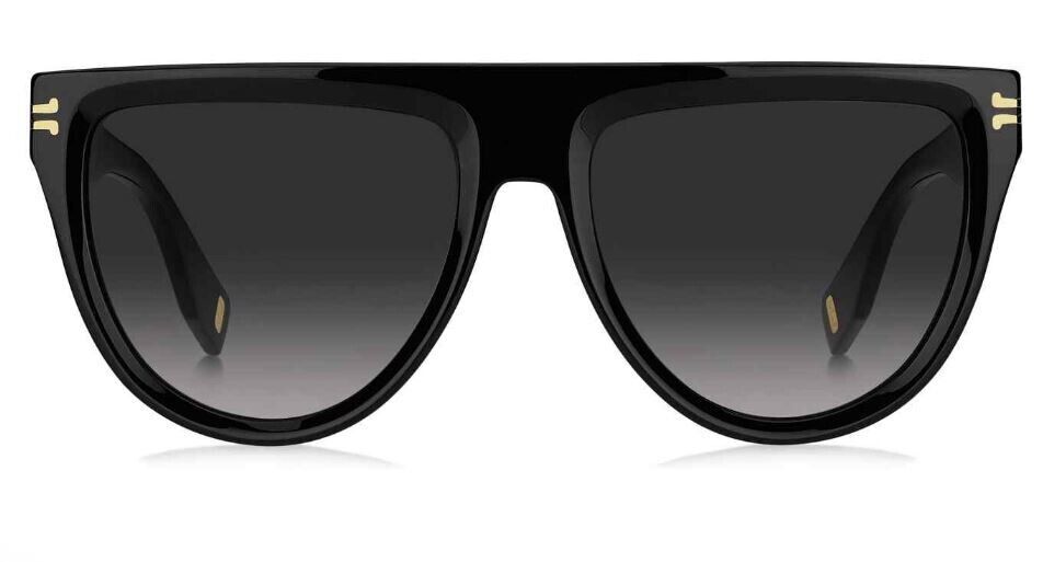 Marc Jacobs MJ-1069/S 0807/90 Black/Grey Gradient Oval Women's Sunglasses