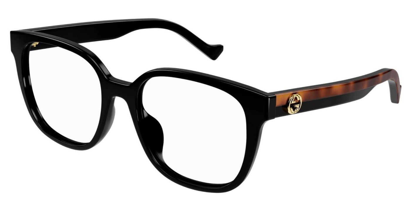 Gucci GG1305OA 001 Black Rectangular Women's Eyeglasses